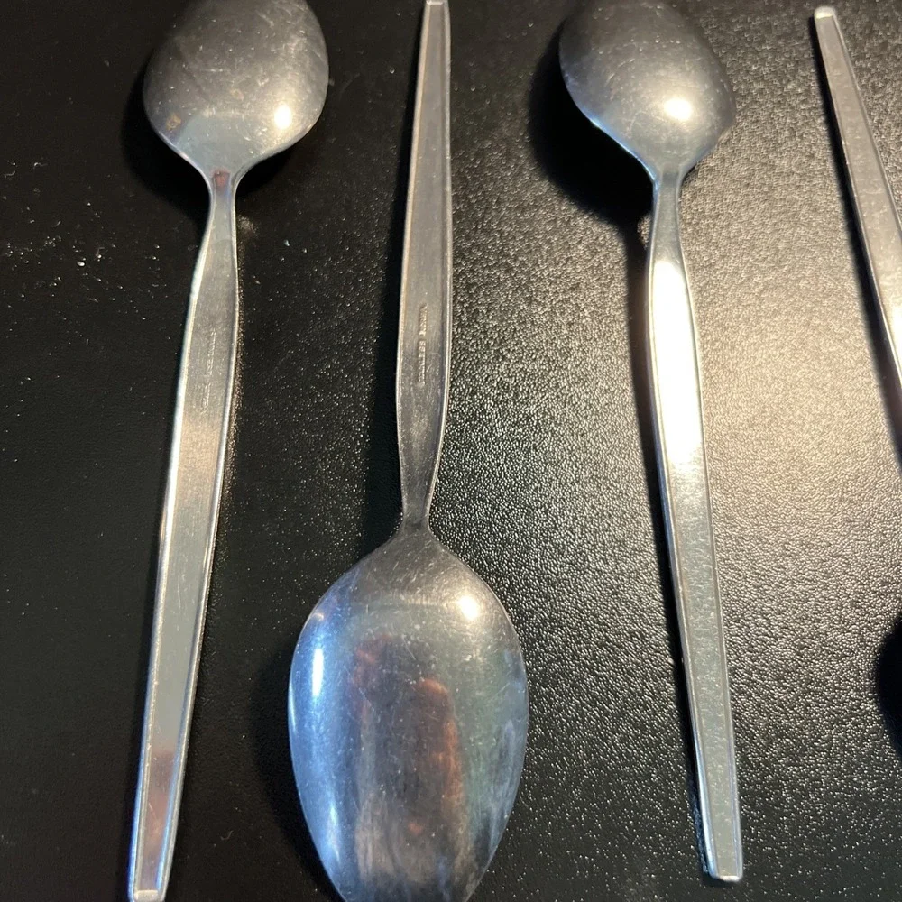 Lot of 6 Rogers Co Stanley Roberts ENSENADA Soup Spoons Stainless Flatware 7.75
